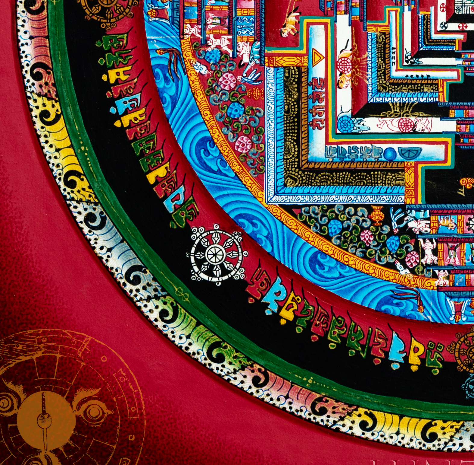 Top quality thangka "Kalachakra Mandala" - T-B-HT-RB-AU-KM-0003