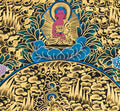 Yellow Jambhala Thangka: Deity of Wealth, Prosperity, and Abundance - T-S-BT-RB-J-0031