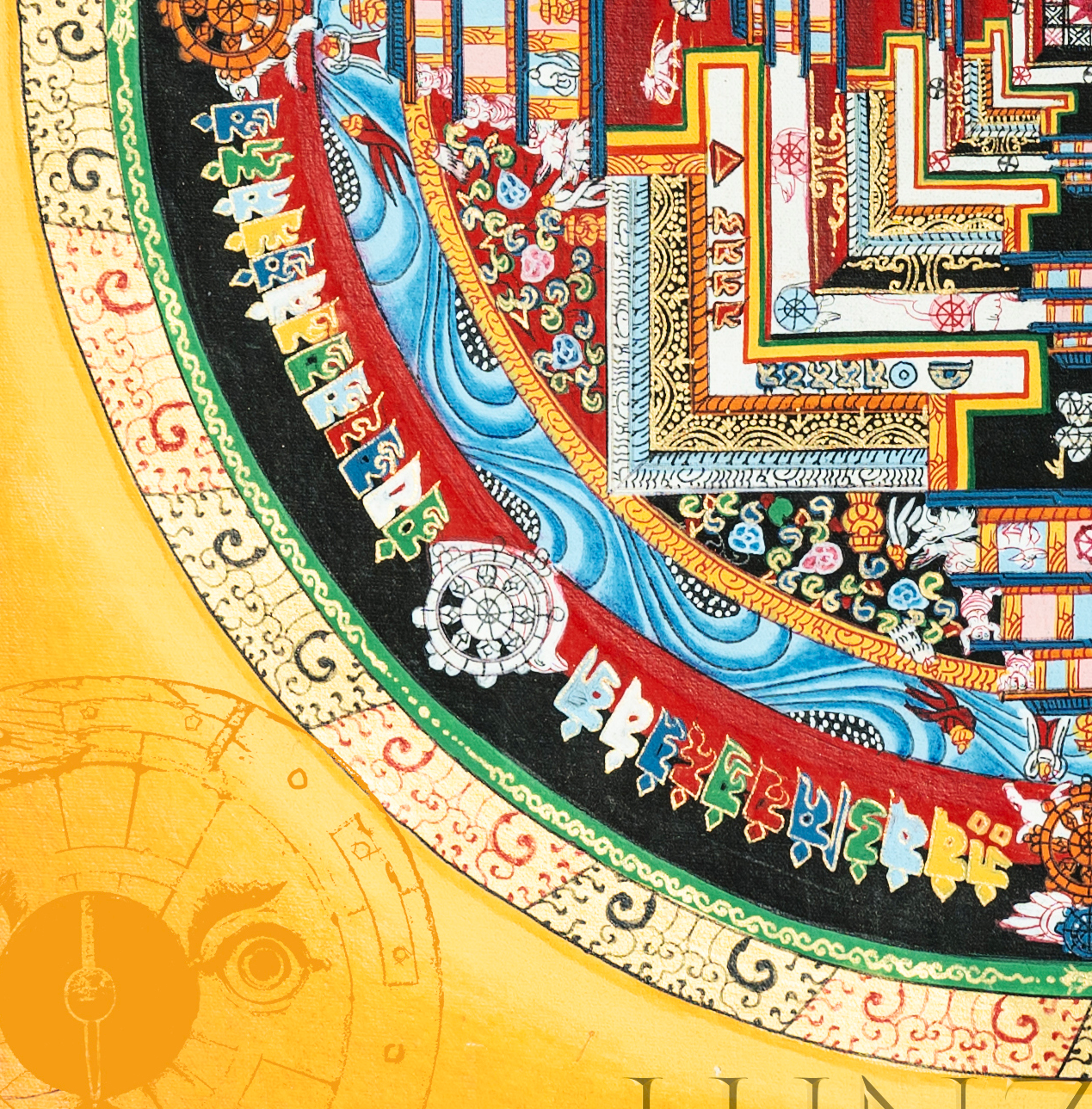 Kalachakra Mandala Thangka | Buddhist Sacred Art - T-HT-BB-KM-0020