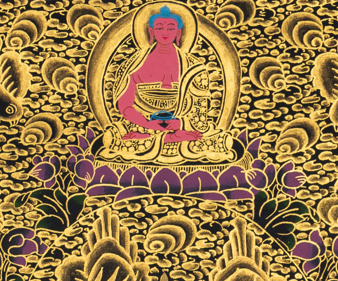 Medicine Buddha Thangka: Scared Healing Art - T-S-BT-RB-MB-0027