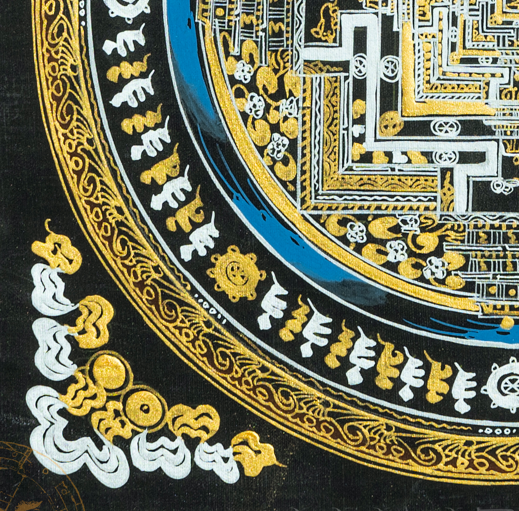 Hand-painted Kalachakra Mandala thangka - T-B-HT-BB-K-0013
