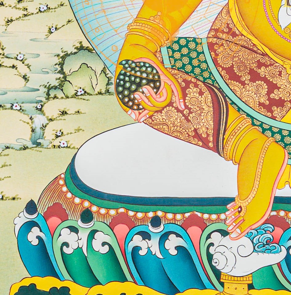 Zambhala Hand-painted Thangka Painting - T-B-HT-GB-AU-Z-0041