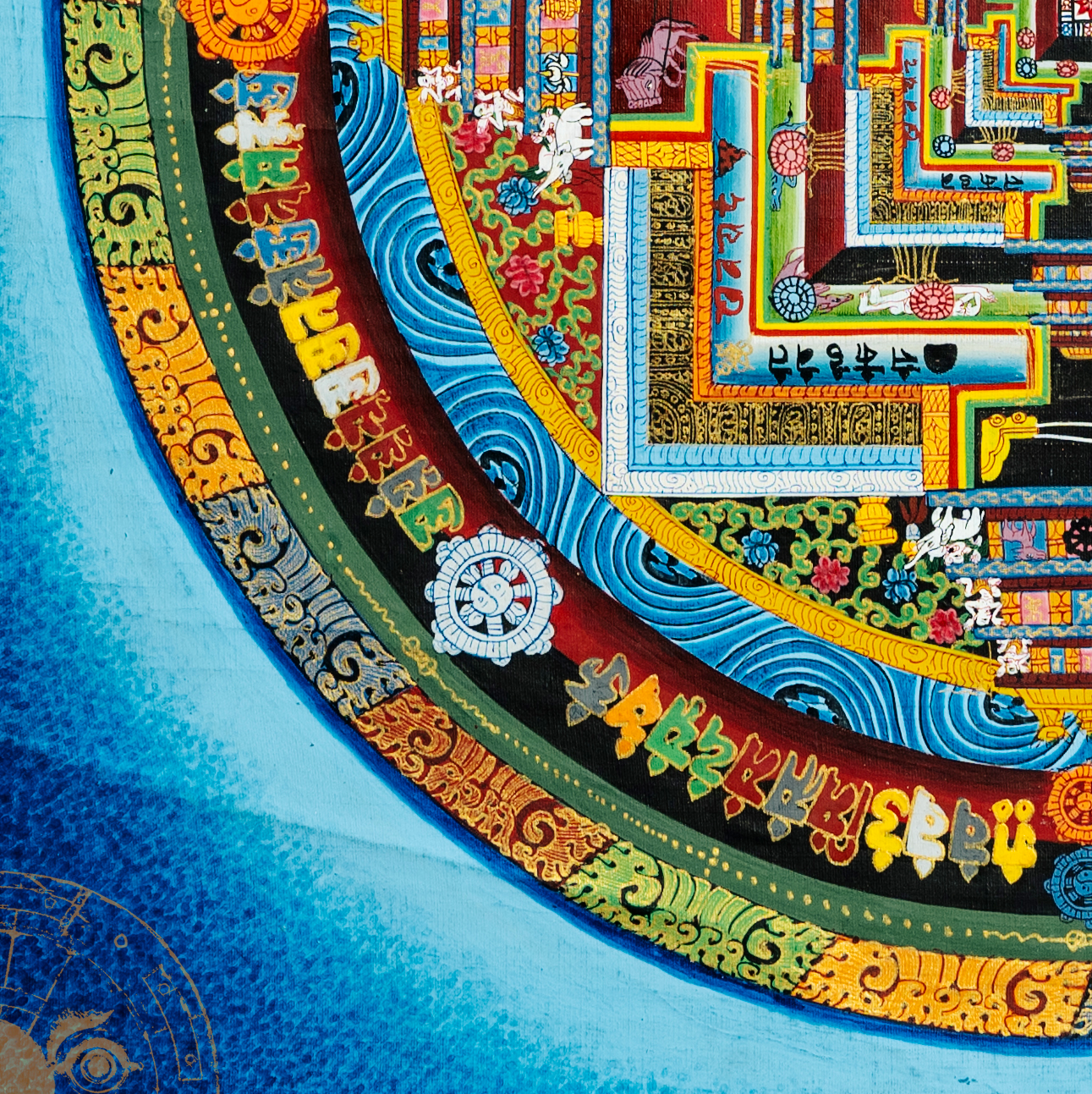 Handmade Kalachakra Mandala Thangka - T-B-HT-BB-KM-0010