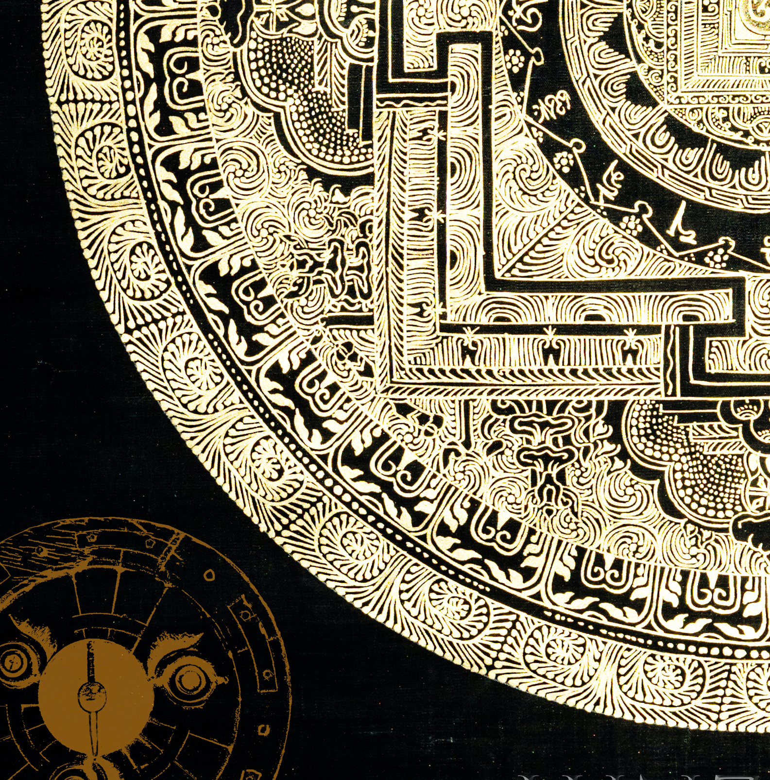 Handmade Mandala Thangka of Cosmic Enlightenment - T-PS-SS-BB-M-0011