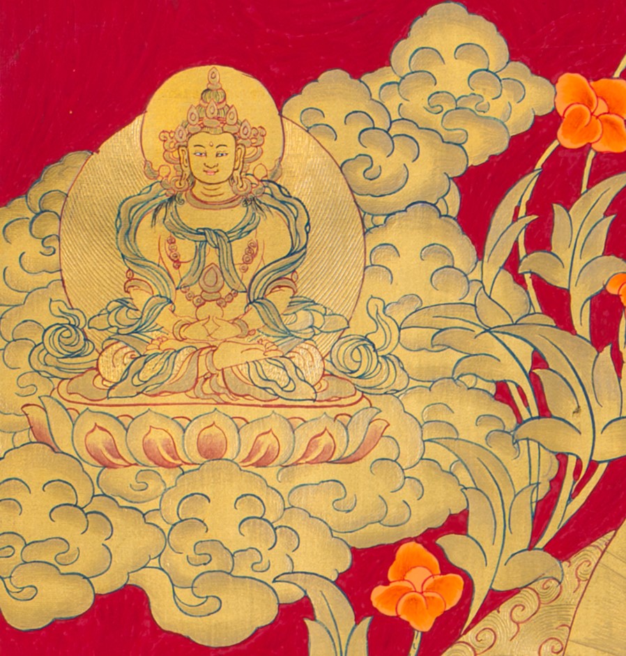 The Second Buddha: Guru Rinpoche Thangka Painting - T-S-BT-BB-AU-GR-0021