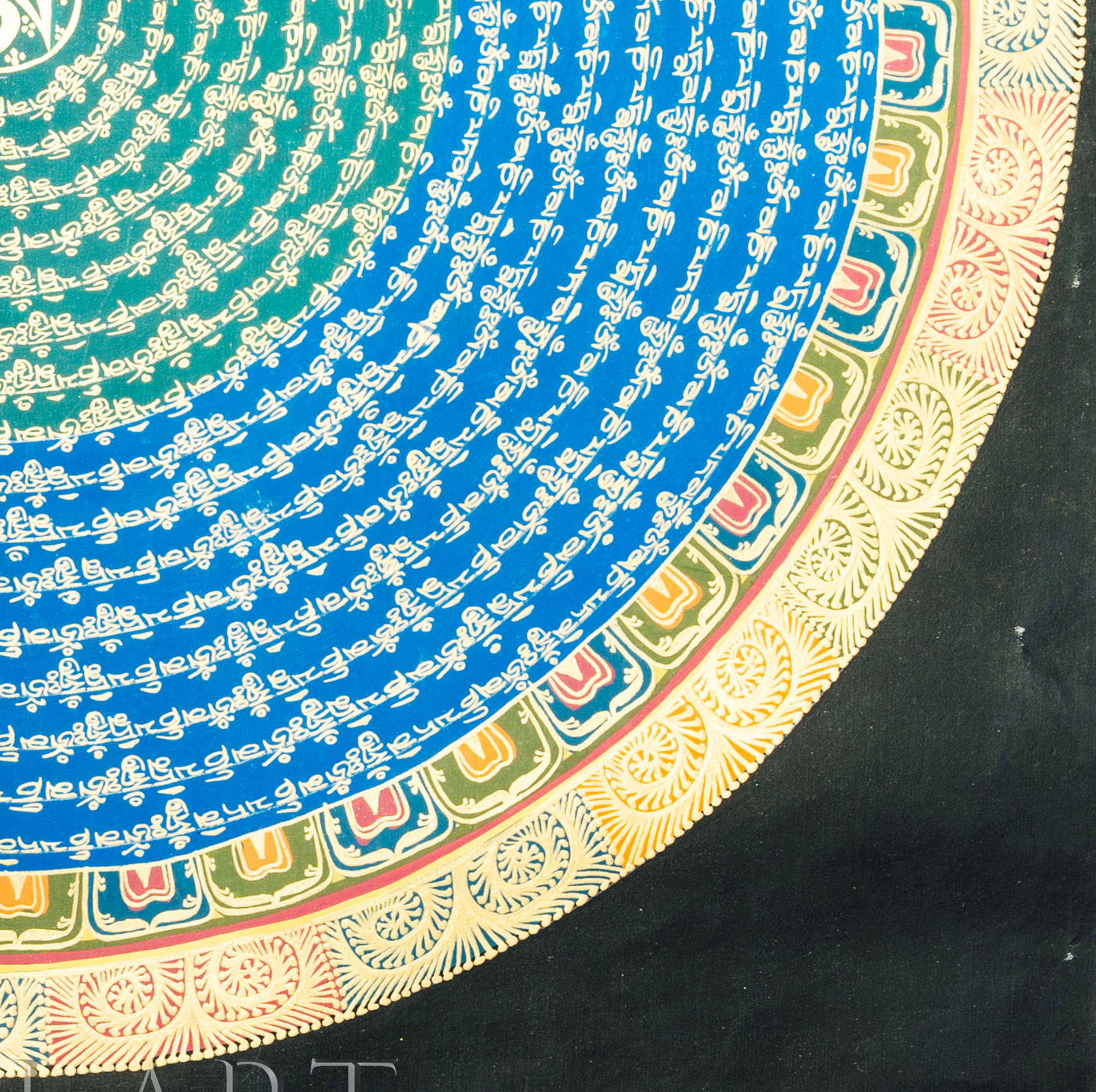 Handmade Mandala Thangka of Infinite Blessings - T-PS-SS-BB-CMM-0013