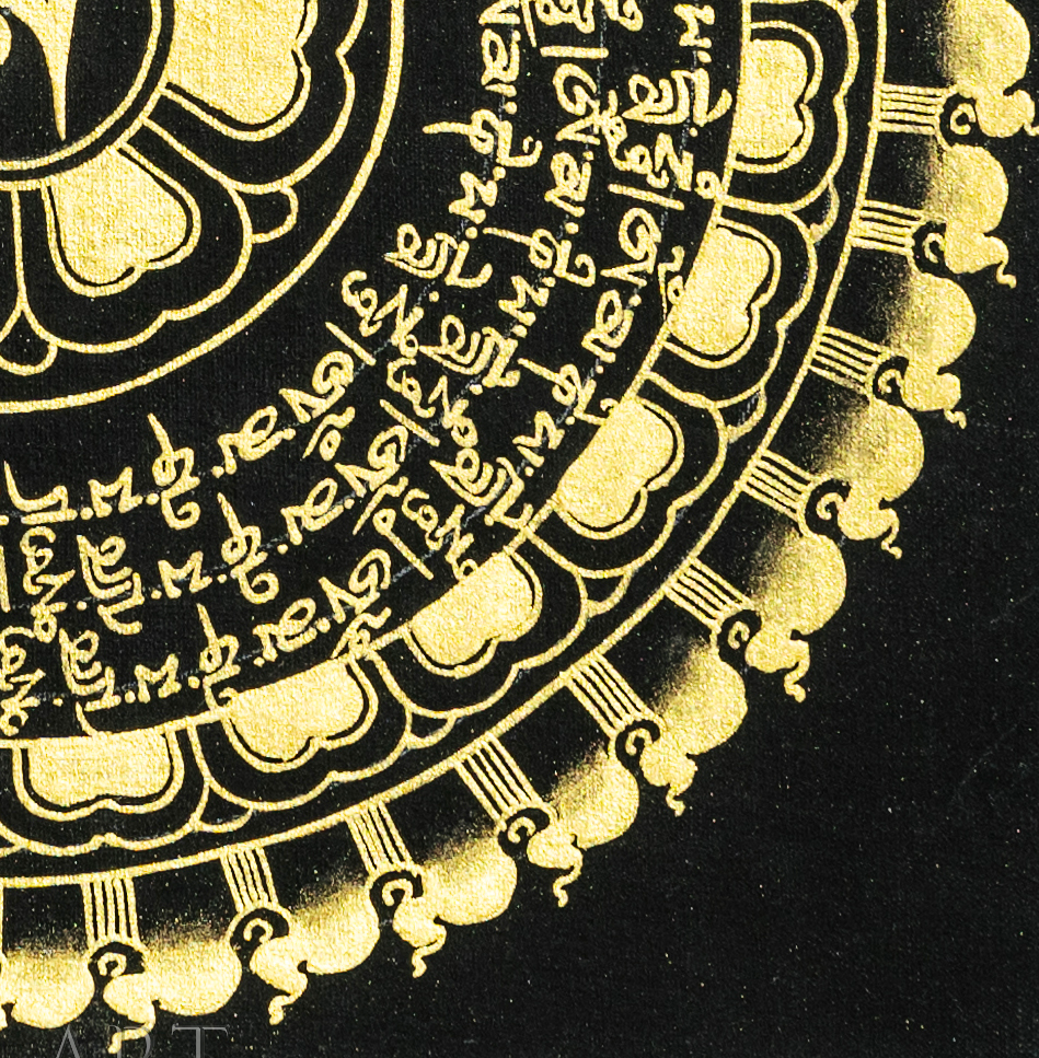 Six-character Mantra Mandala Thangka - T-B-HT-BB-KM-0012