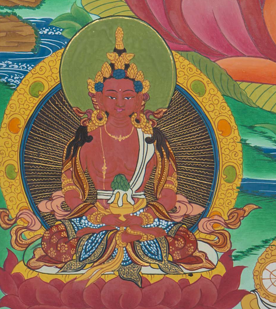 Hand-Painted Manjushree Thangka - T-S-BT-BB-AU-M-0093