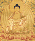 The Golden Path to Enlightenment: Shakyamuni Buddha Thangka Painting - T-S-BT-RB-AU-SB-0019