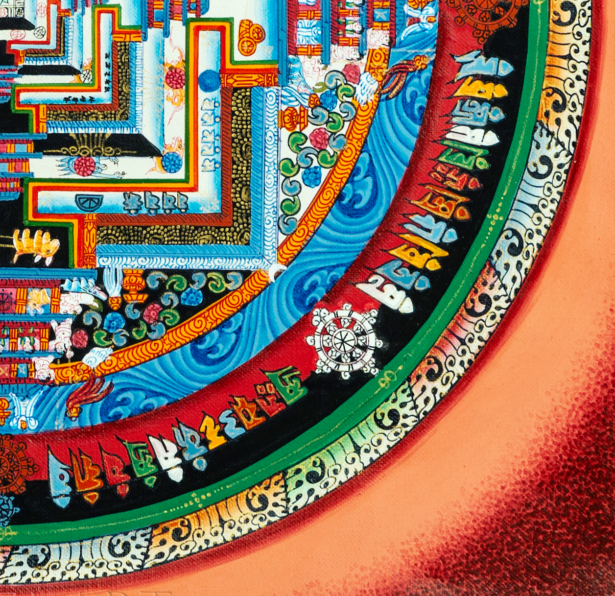 Handmade Kalachakra Mandala Tangka - T-B-HT-RB-AU-KM-0007