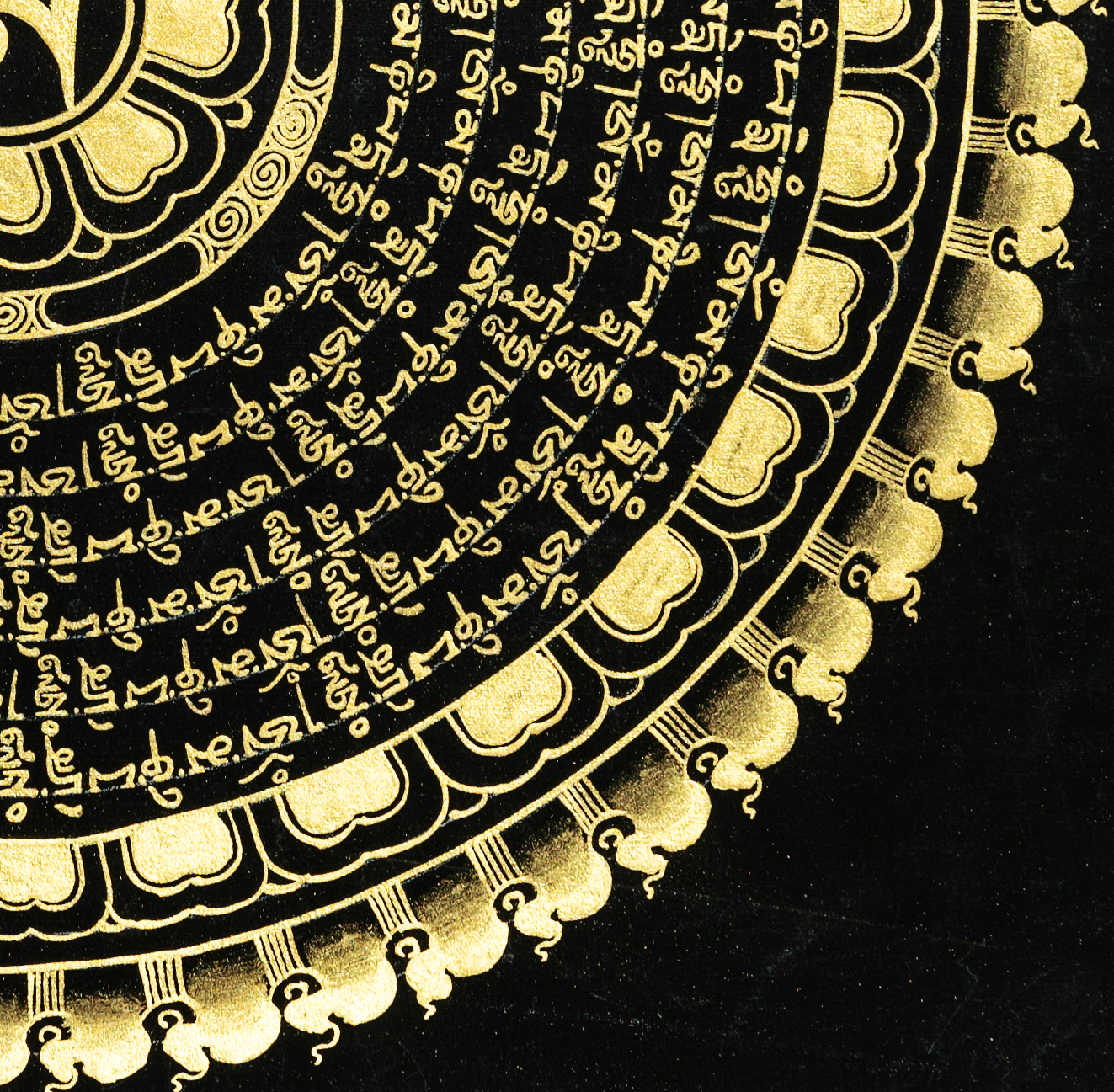 Handmade Mantra Mandala Thangka - T-B-HT-BB-MM-0019