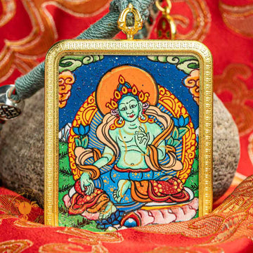 Green Tara Thangka Locket: The Swift Savior