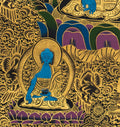 Medicine Buddha Thangka: Scared Healing Art - T-S-BT-RB-MB-0027
