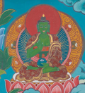 Hand-Painted Green Tara Thangka - T-S-BT-BB-AU-GT-0107