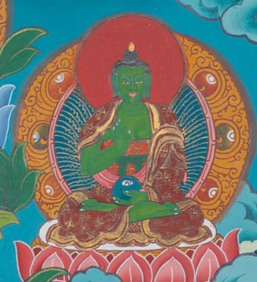 Hand-Painted Green Tara Thangka - T-S-BT-BB-AU-GT-0107