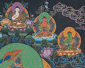 The Golden Lord of Wisdom: Manjushri Thangka Painting - T-S-BT-RB-AU-M-0025