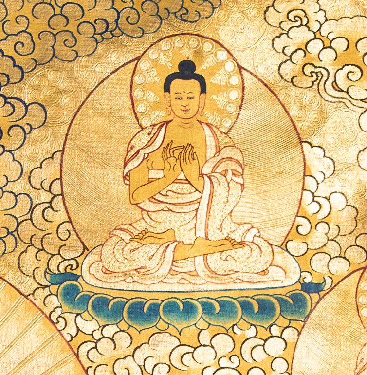 The Buddha of Infinite Light: Amitabha Thangka Painting - T-S-BT-CB-AU-AB-0020