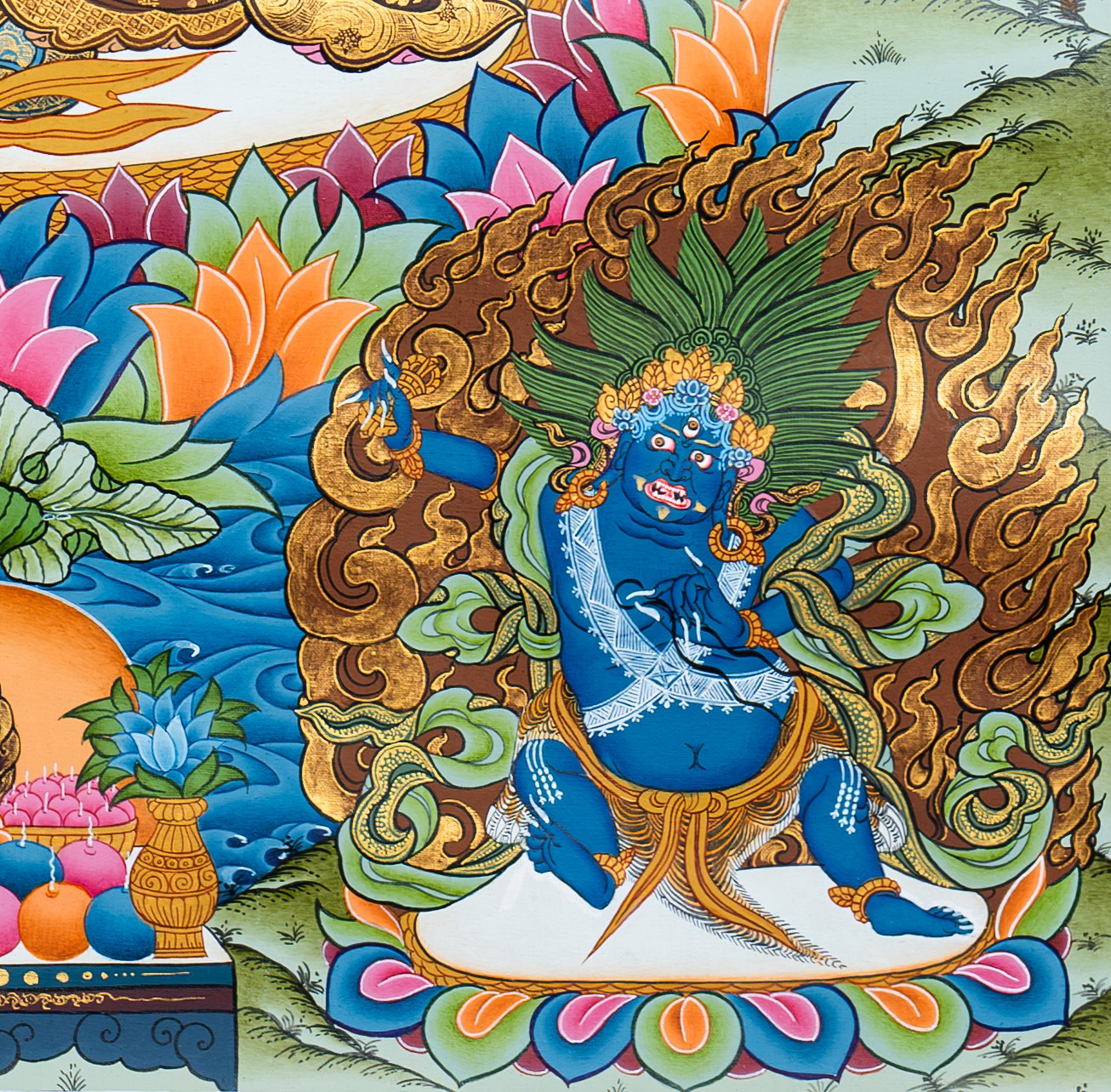 Green Tara : The Compassionate Savior Thangka - T-S-BT-BB-AU-GT-0014