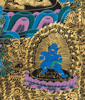 Yellow Jambhala Thangka: Deity of Wealth, Prosperity, and Abundance - T-S-BT-RB-J-0031