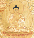 The Golden Path to Enlightenment: Shakyamuni Buddha Thangka Painting - T-S-BT-RB-AU-SB-0019