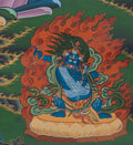 The Golden Lord of Wisdom: Manjushri Thangka Painting - T-S-BT-RB-AU-M-0025