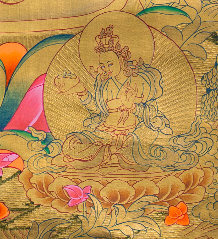 The Second Buddha: Guru Rinpoche Thangka Painting - T-S-BT-BB-AU-GR-0021