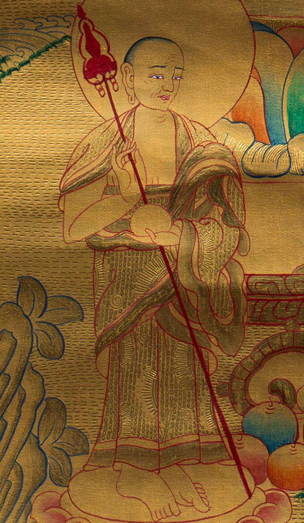 The Golden Path to Enlightenment: Shakyamuni Buddha Thangka Painting - T-S-BT-RB-AU-SB-0019