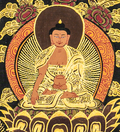 Shakyamuni Buddha Thangka: The Infinite Radiance of Enlightenment - T-B-HT-BB-SB-0083
