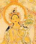 White Tara Thangka: The Radiant Mother of Longevity - T-B-HT-RB-WT-0078