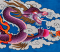 The Druk (Thunder Dragon) Thangka: Celestial Voice of Power - T-B-HT-RB-D-0085