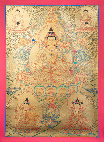 Akasagarbha Thangka: The Golden Radiance of Boundless Space - T-N-ET-GB-AB-0009