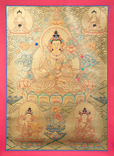 Akasagarbha Thangka: The Golden Radiance of Boundless Space - T-N-ET-GB-AB-0009