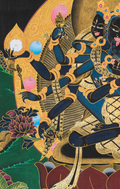 Akshobhyavajra Guhyasamaja Thangka: Secret Union of Wisdom and Compassion - T-S-BT-RB-AU-GS-0123