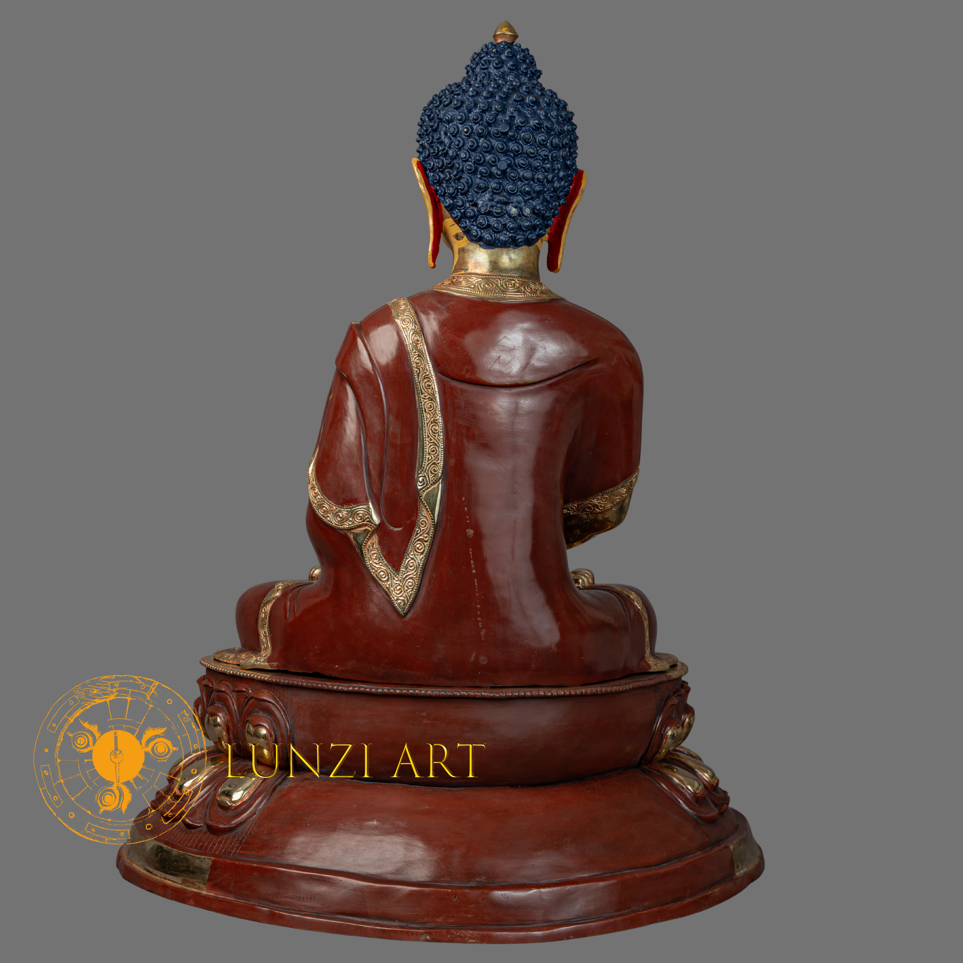 Amitabha Buddha | Half Gold-Plated Copper - S-P-BA-HG-CG-AB-00194