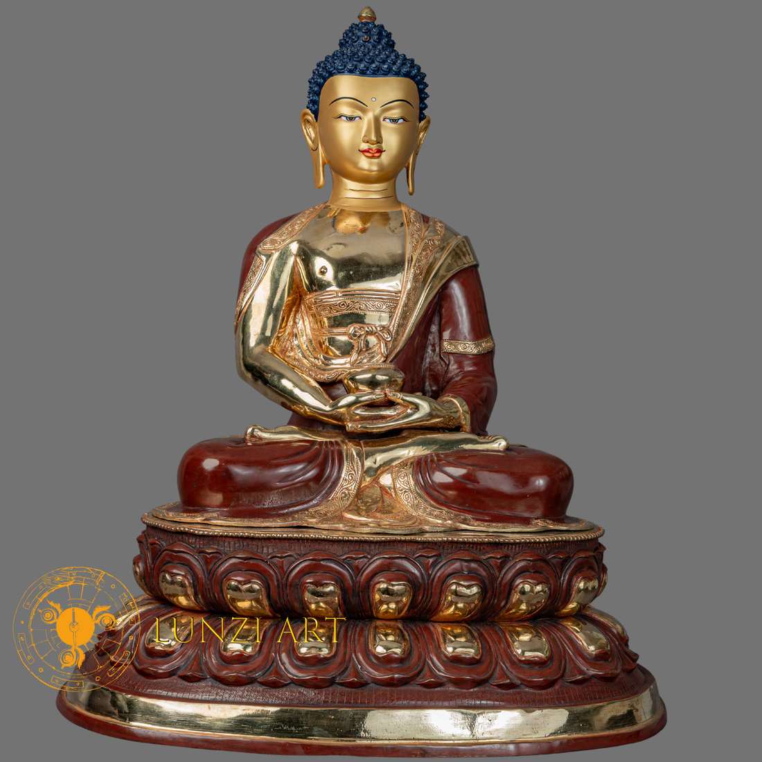 Amitabha Buddha | Half Gold-Plated Copper - S-P-BA-HG-CG-AB-00194