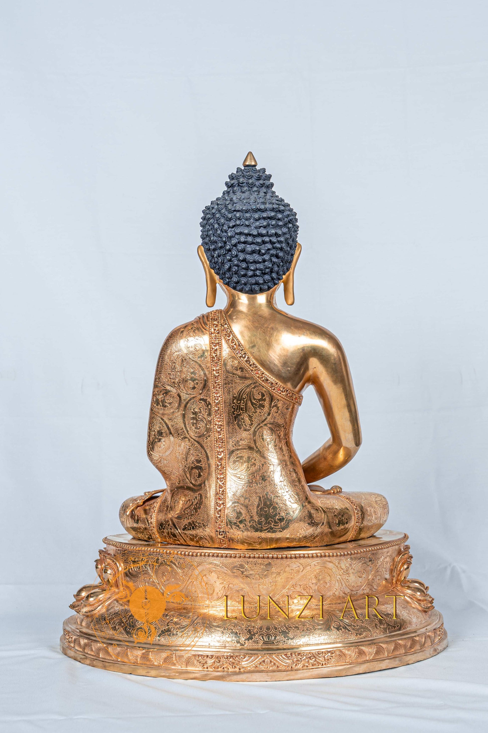 Amitabha Buddha Statue | Copper 24k Full Gold Plated - S-B-RM-FG-CG-AB-0075