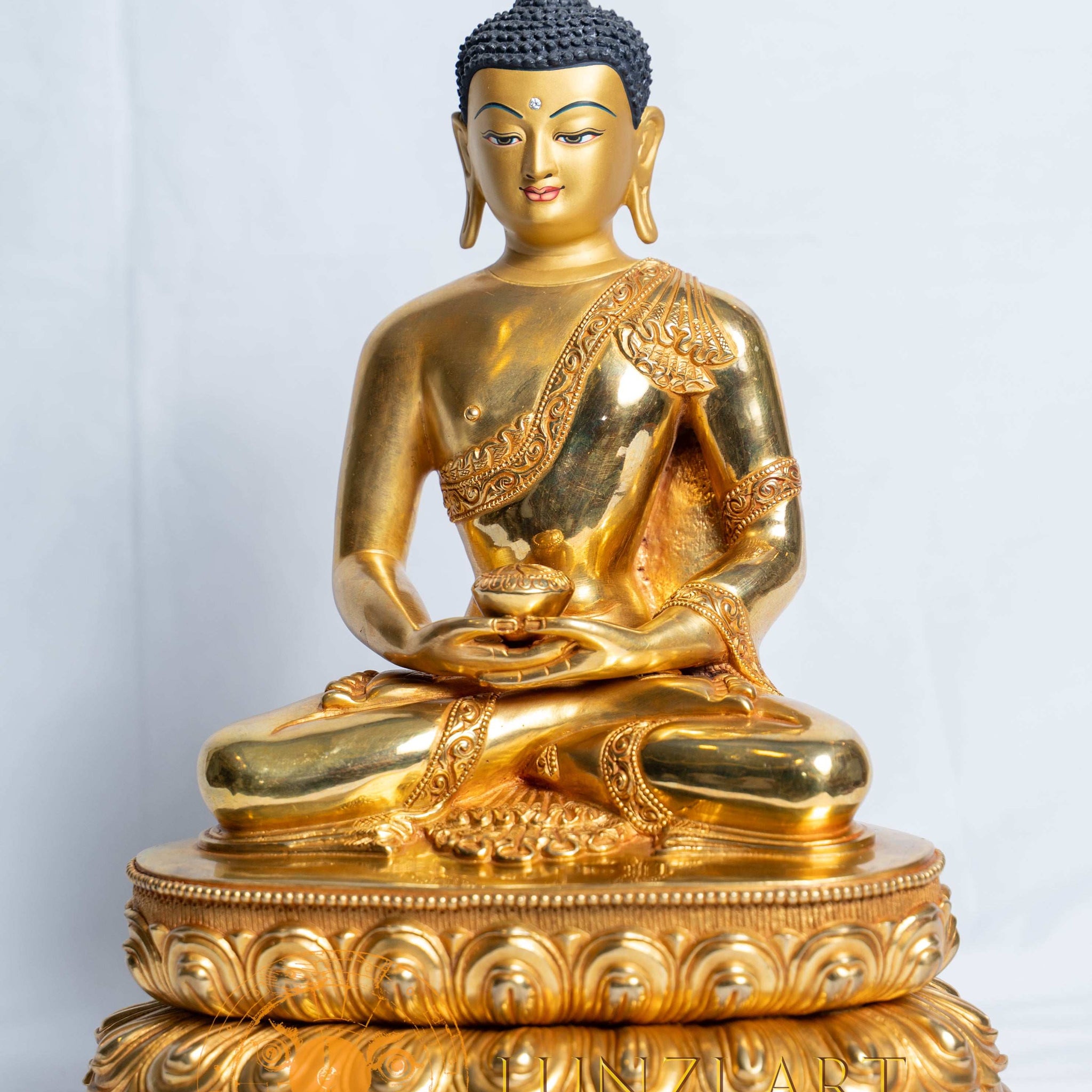Amitabha Buddha Statue | Copper Full Gold Plated - statues