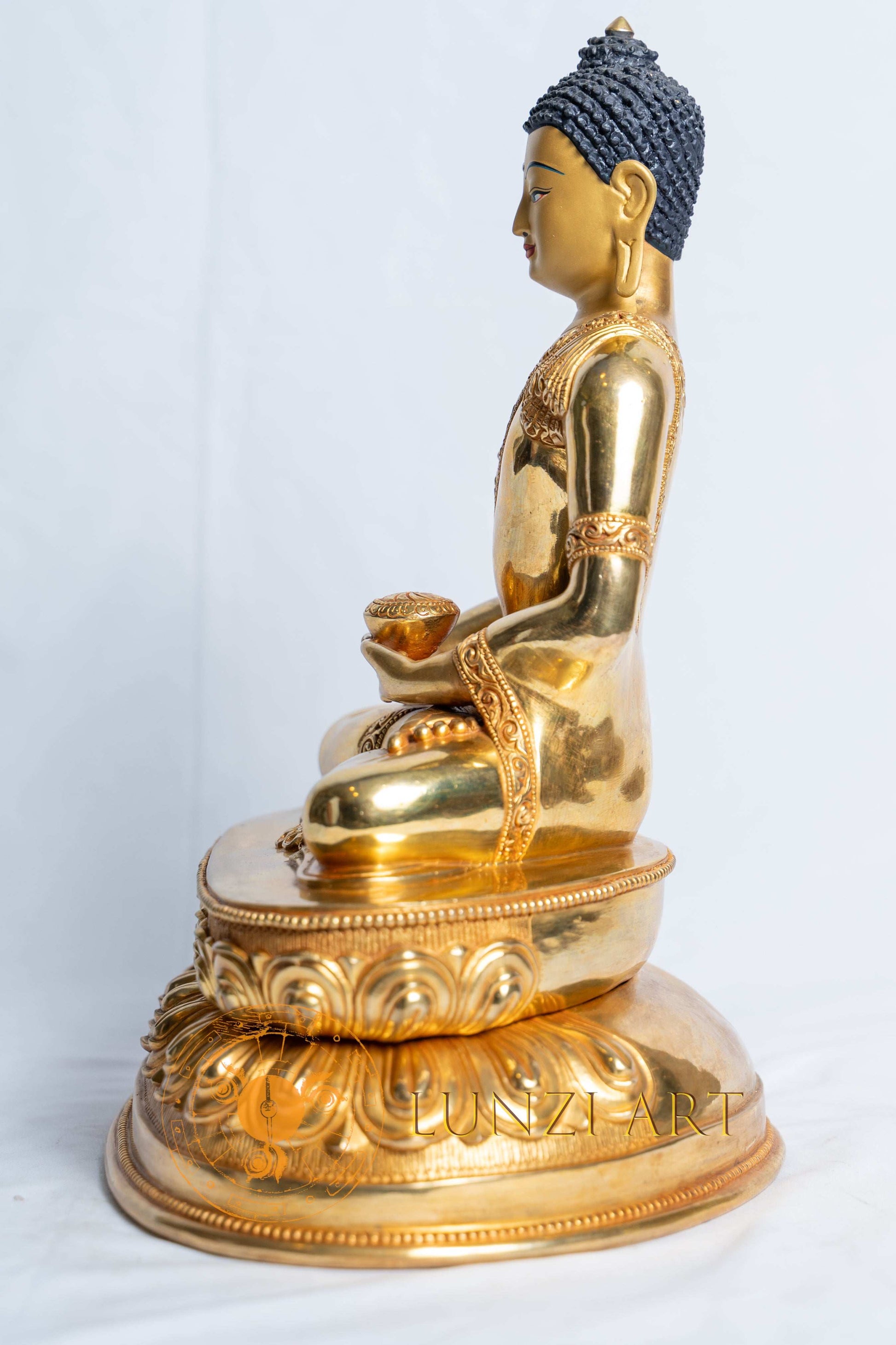 Amitabha Buddha Statue | Copper Full Gold Plated - statues