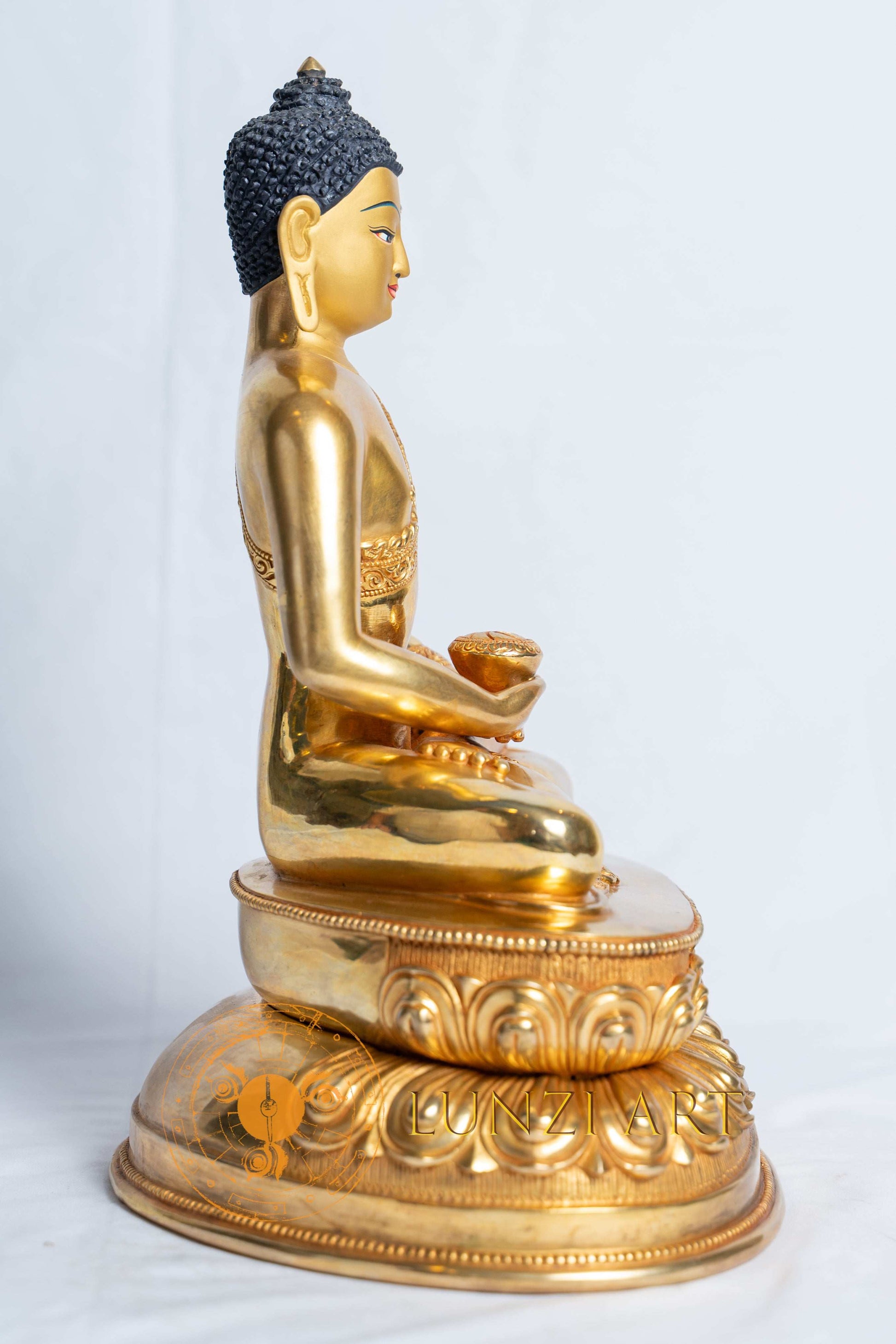 Amitabha Buddha Statue | Copper Full Gold Plated - statues