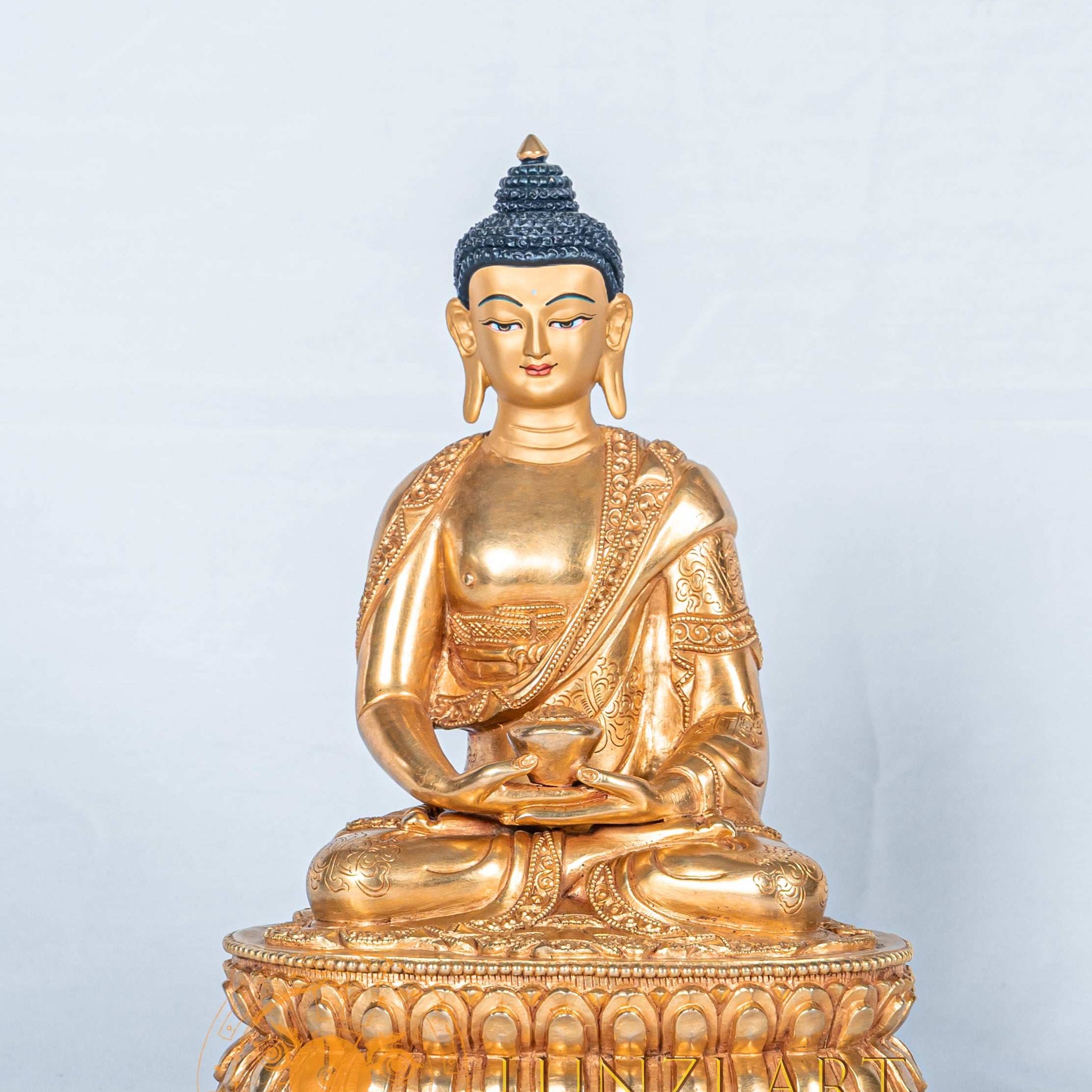 Amitabha Buddha Statue | Copper Full Gold Plated - statues