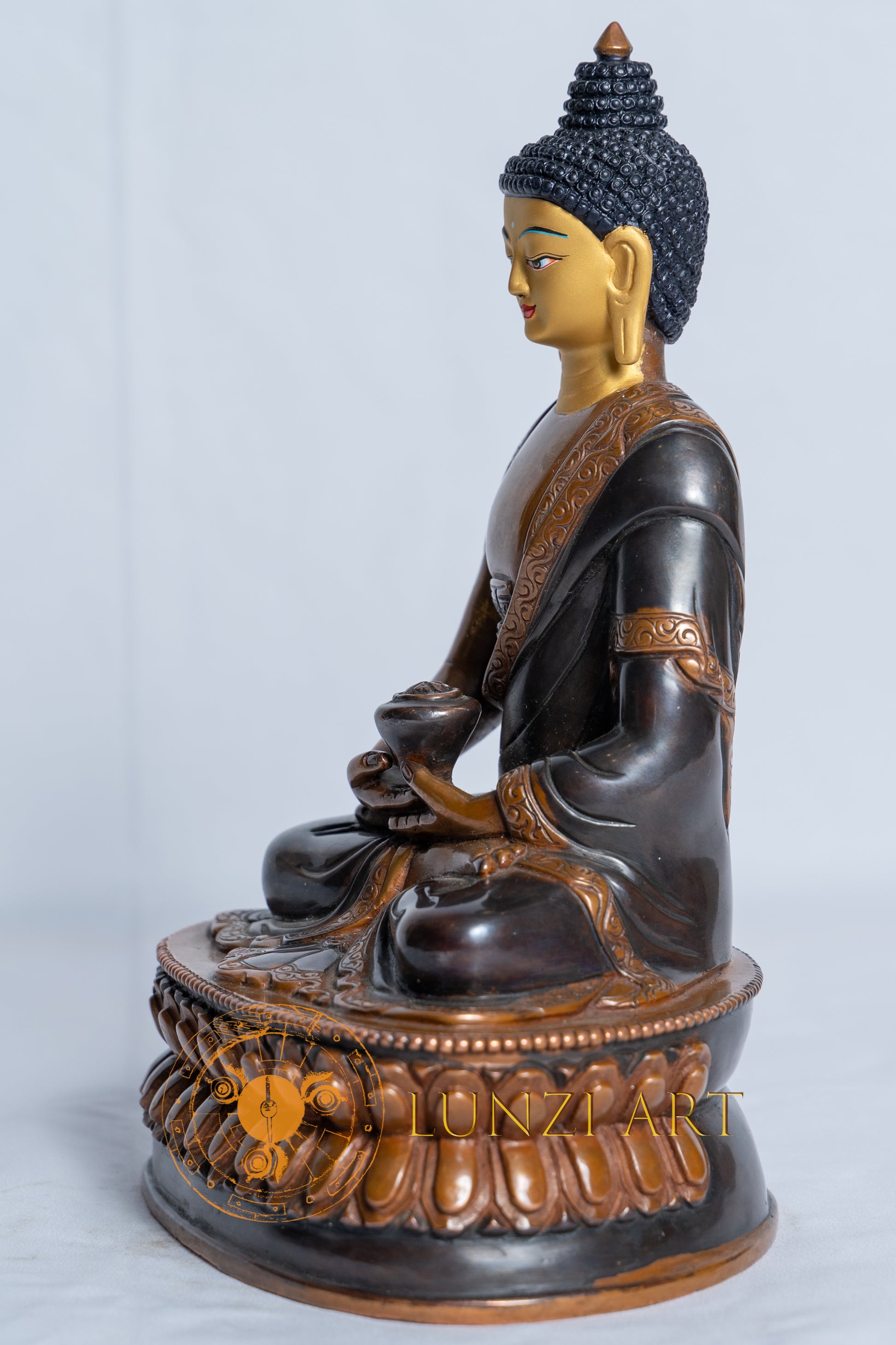 Amitabha Buddha Statue | Copper Oxidized - statues
