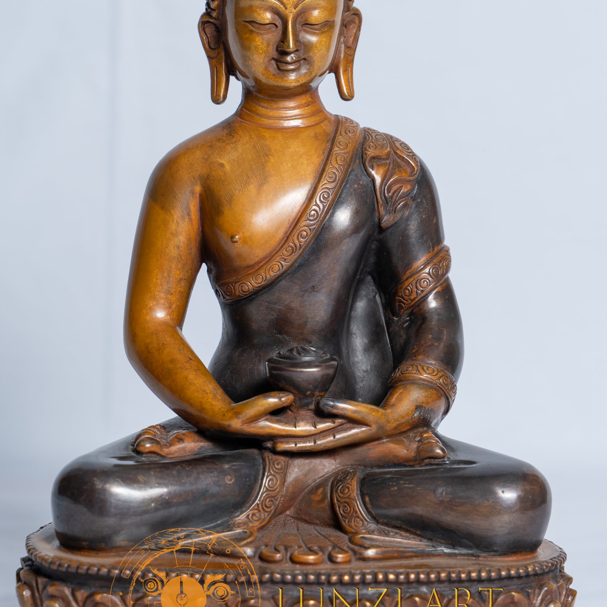 Amitabha Buddha Statue | Copper Oxidized - statues