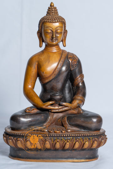 Amitabha Buddha Statue | Copper Oxidized - statues