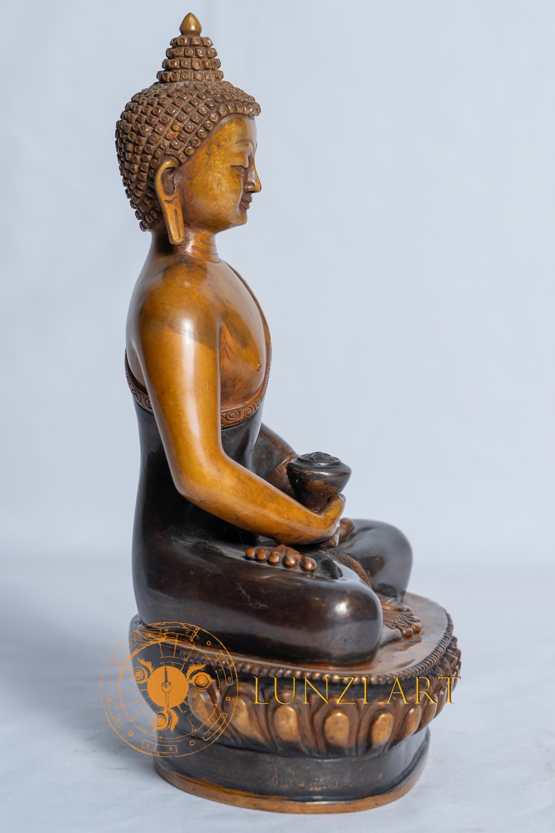 Amitabha Buddha Statue | Copper Oxidized - statues