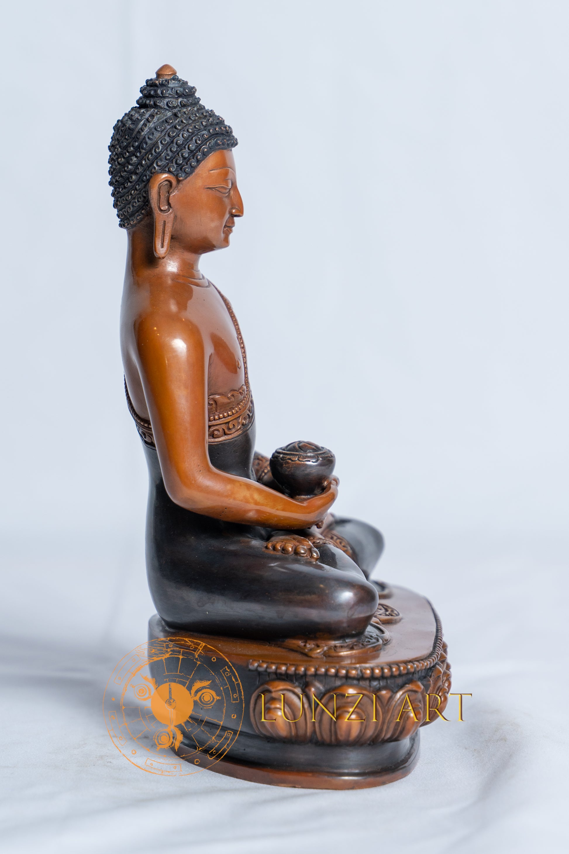 Amitabha Buddha Statue | Copper Oxidized - statues