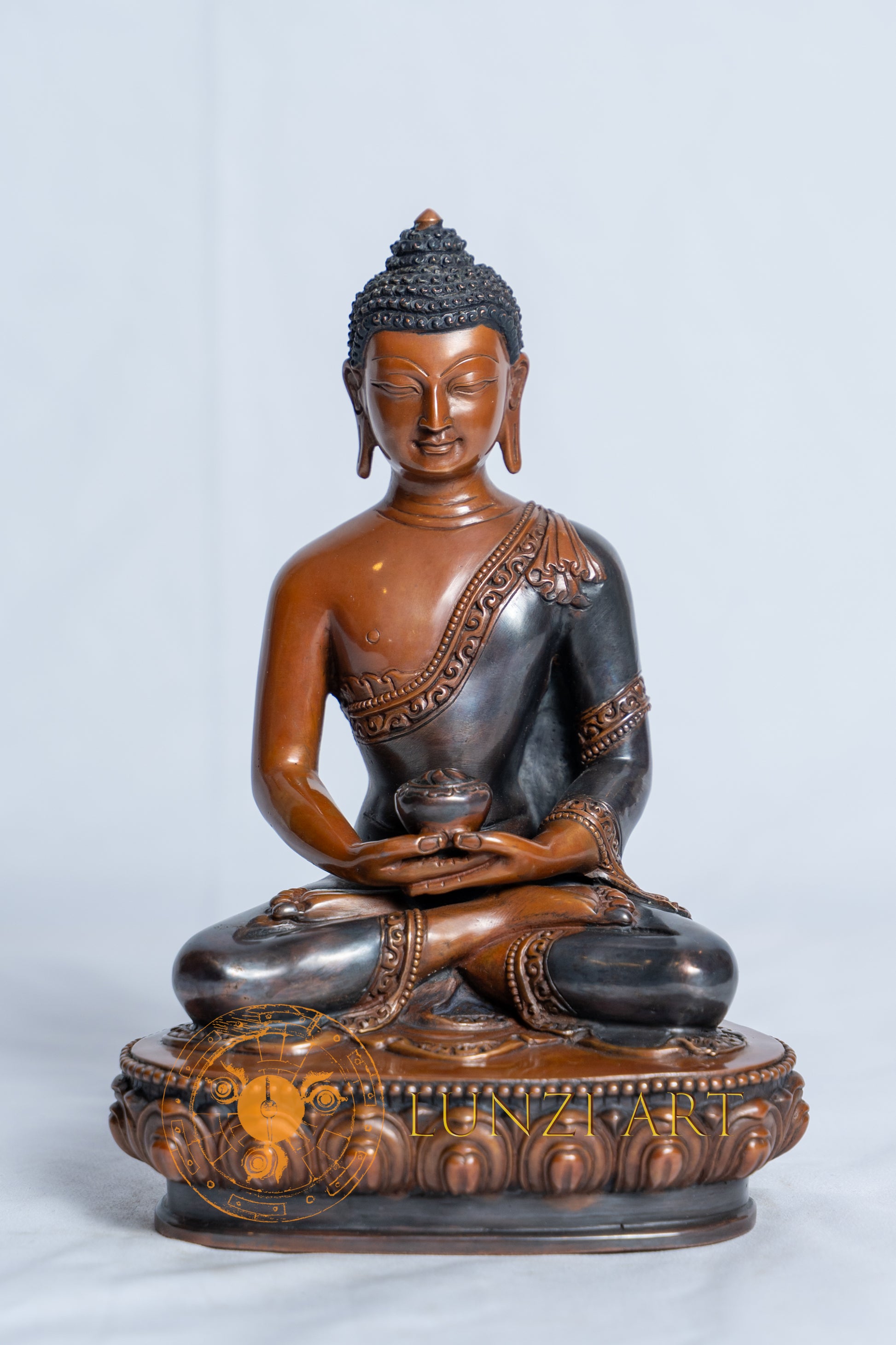 Amitabha Buddha Statue | Copper Oxidized - statues