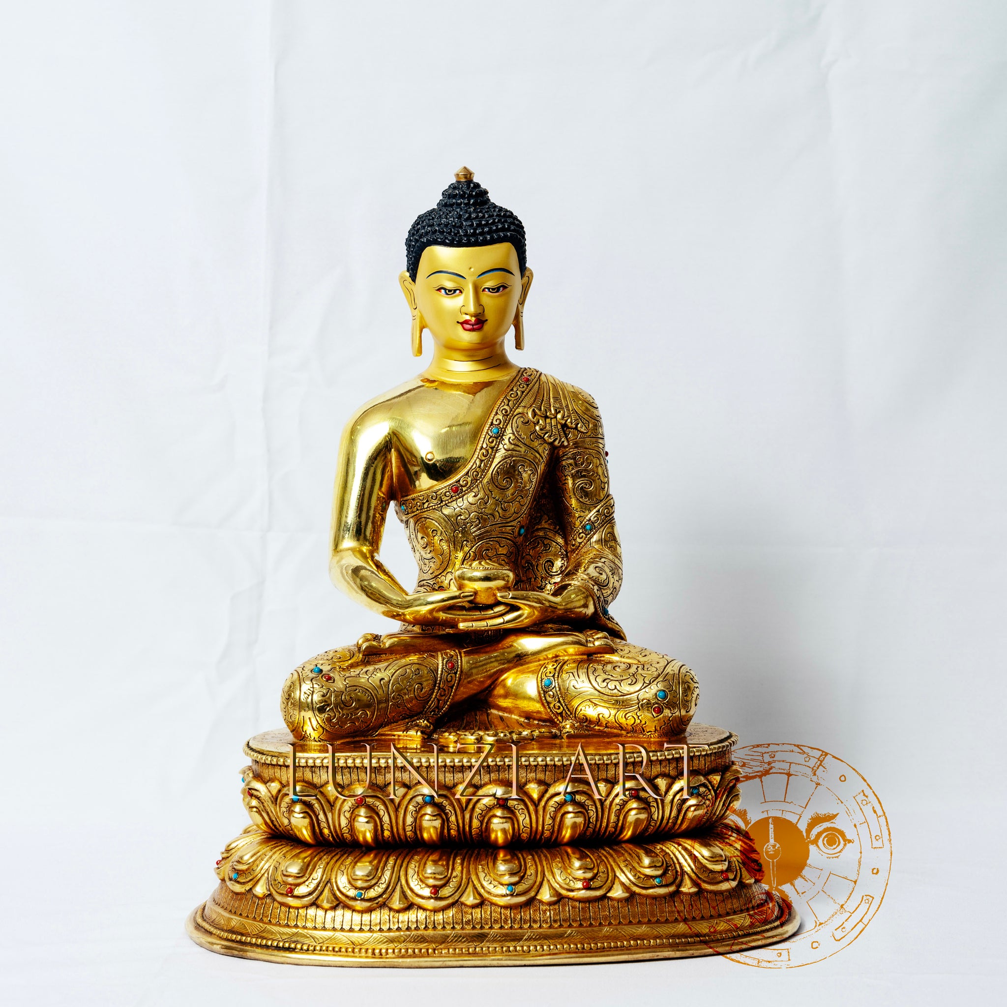 Amitabha Buddha Statue | Copper with 24k Gold Plating - statues