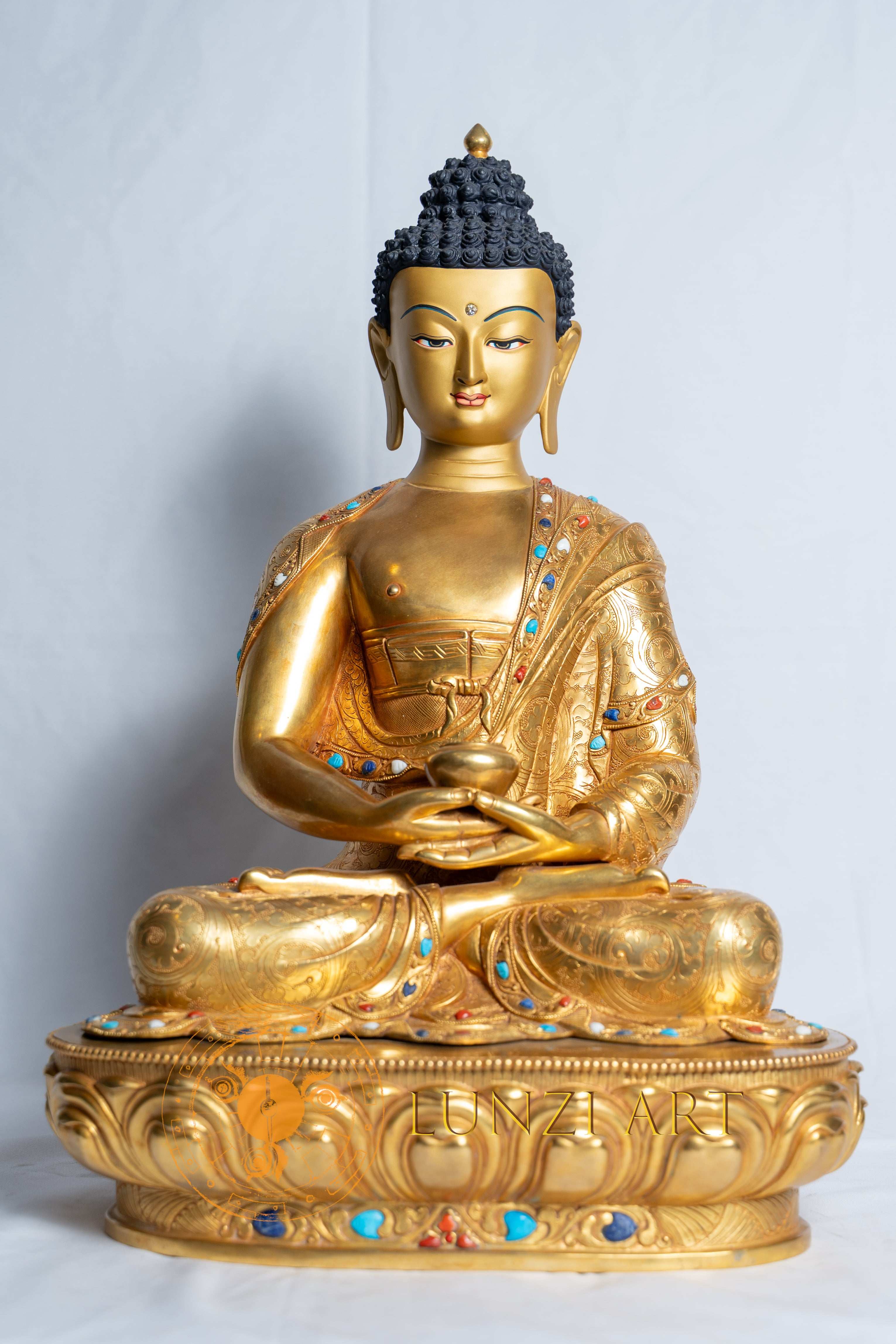 阿弥陀佛像| 铜镀金– LunziArt-Nepal Buddha statues, thangkas, and