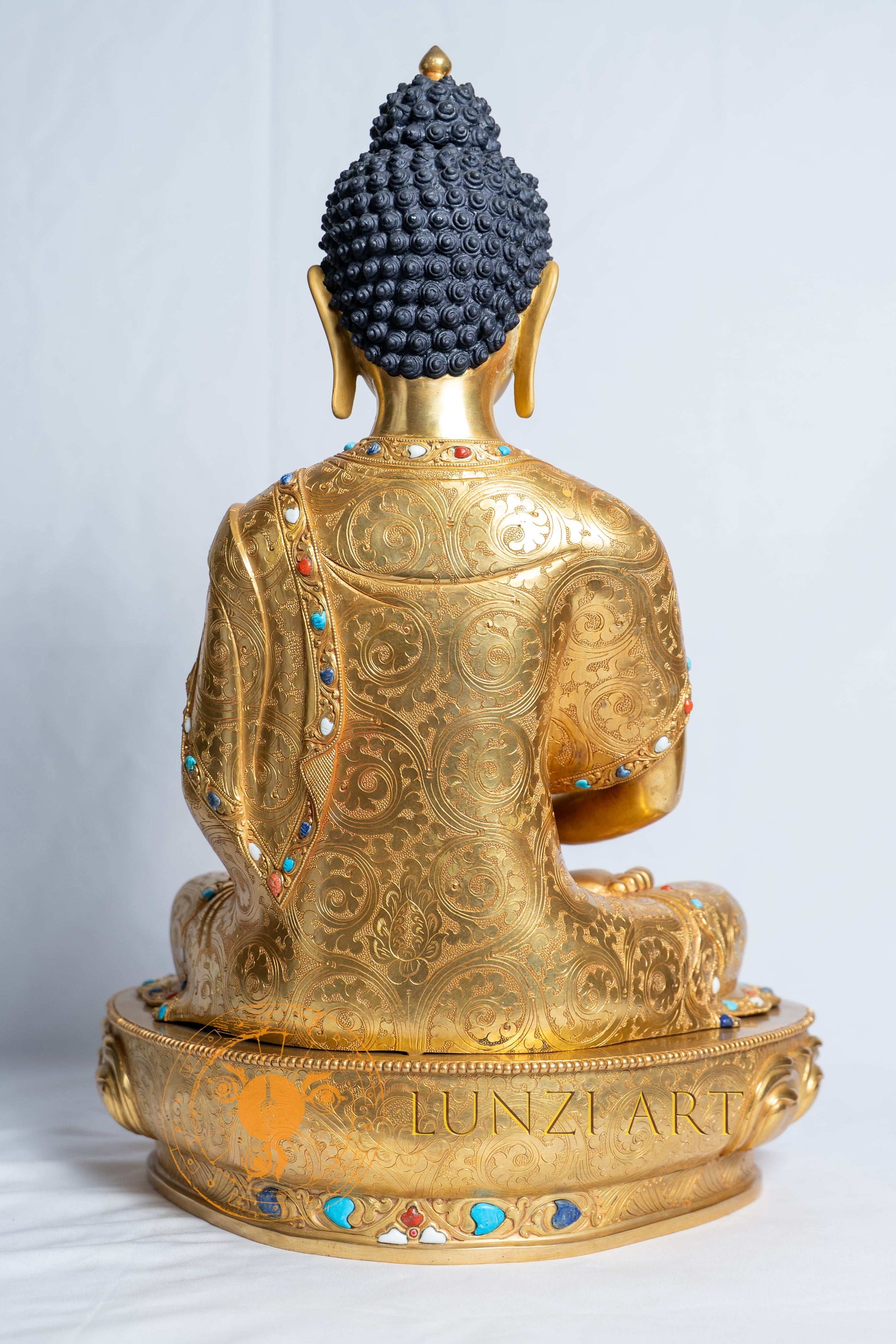 Amitabha Buddha Statue | Copper with full gold plated - S-B-RM-FG-CG-AB-0036