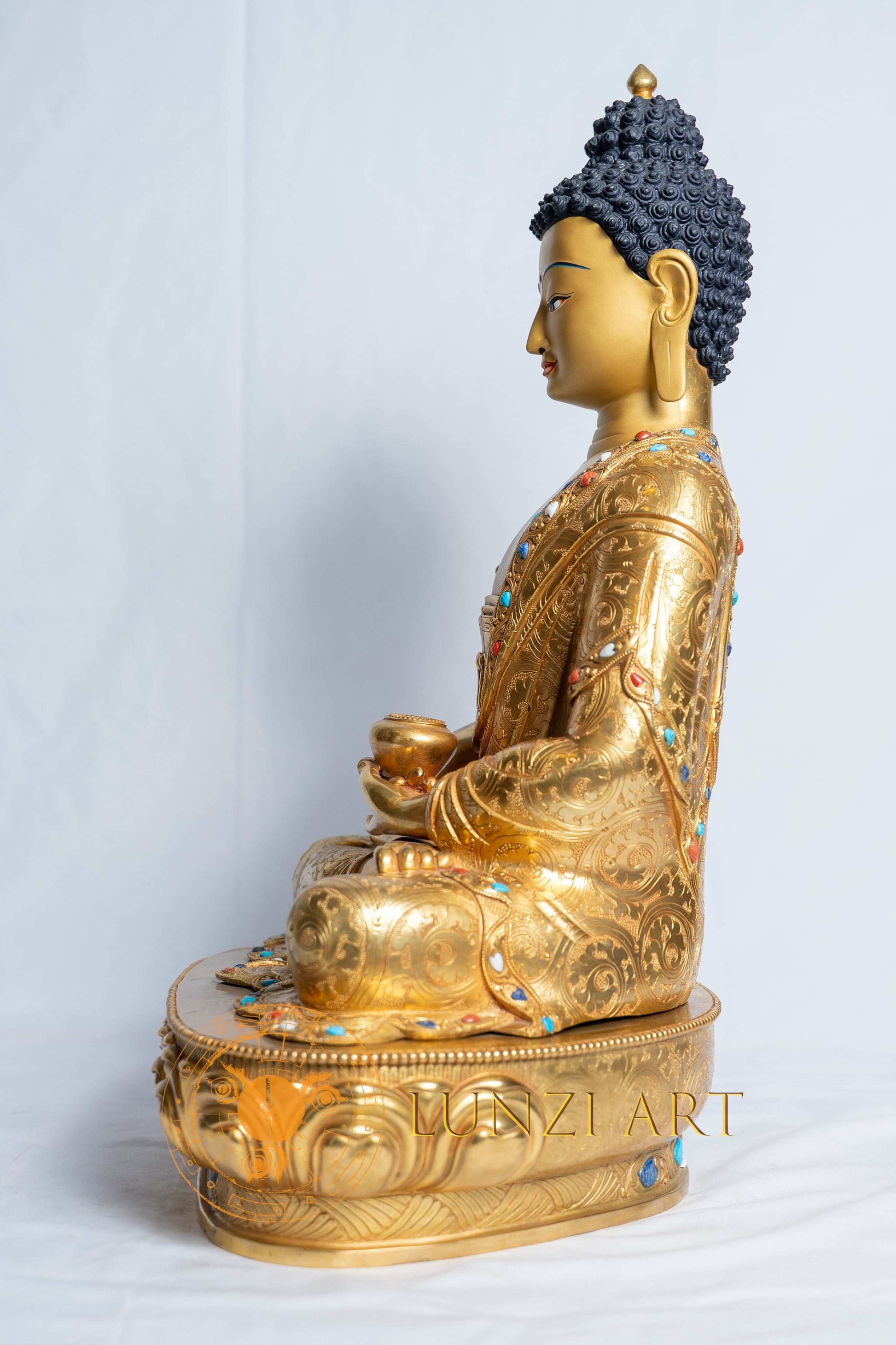 Amitabha Buddha Statue | Copper with full gold plated - statues